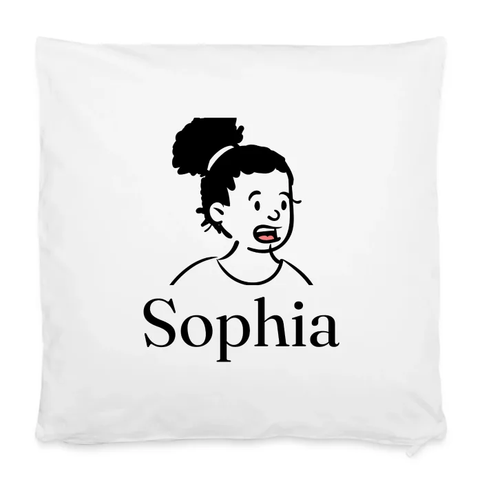 Housse de coussin personnalisée au prénom Sophia