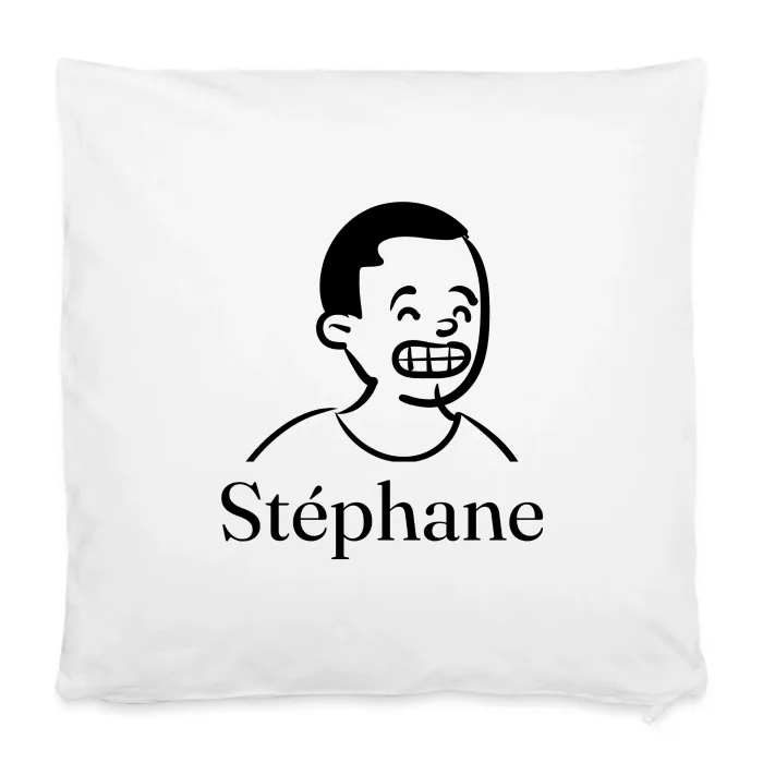 Housse de coussin personnalisée au prénom Stéphane