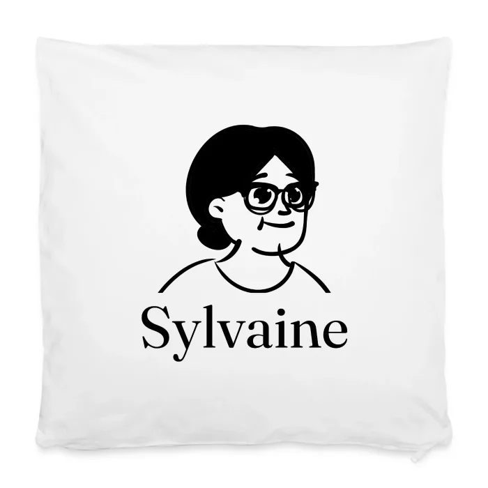 Housse de coussin personnalisée au prénom Sylvaine