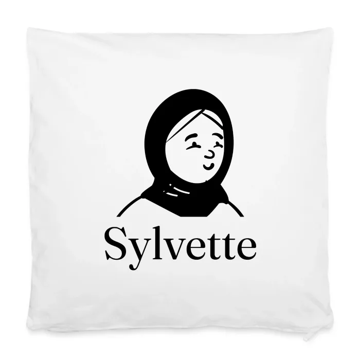 Housse de coussin personnalisée au prénom Sylvette