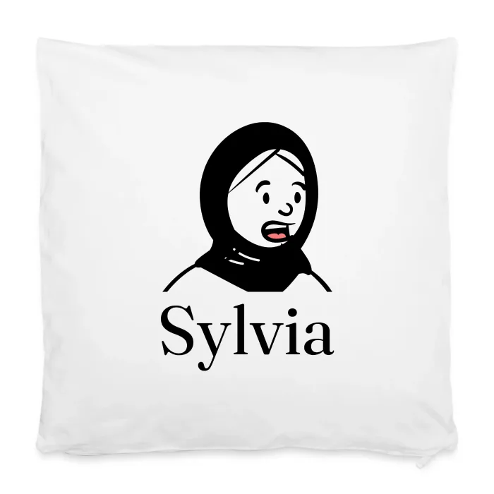Housse de coussin personnalisée au prénom Sylvia