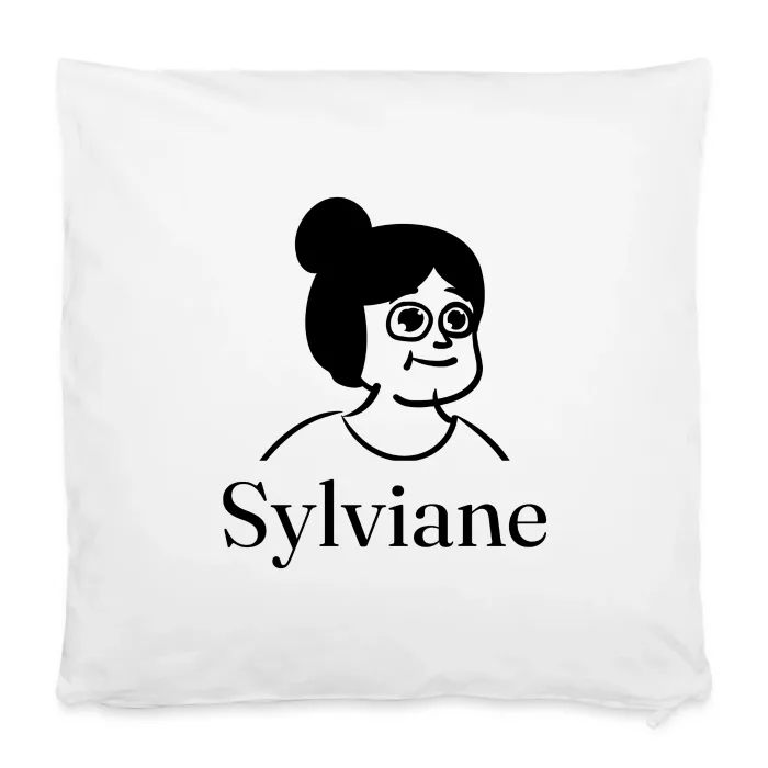 Housse de coussin personnalisée au prénom Sylviane