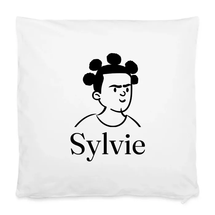 Housse de coussin personnalisée au prénom Sylvie