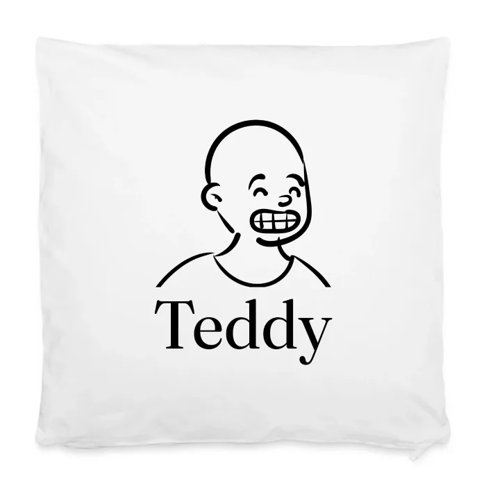 Housse de coussin personnalisée au prénom Teddy