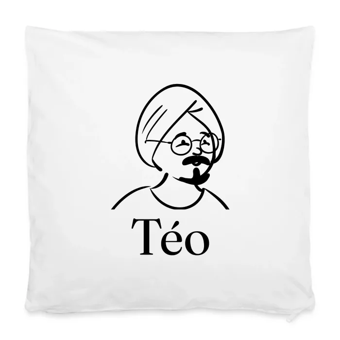 Housse de coussin personnalisée au prénom Téo