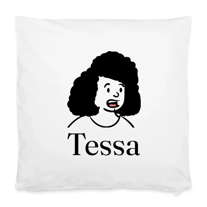 Housse de coussin personnalisée au prénom Tessa