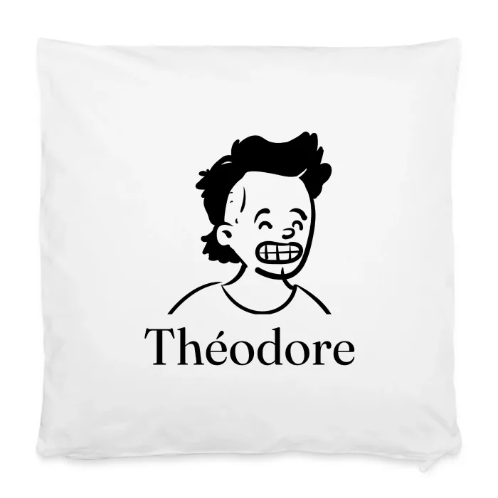 Housse de coussin personnalisée au prénom Théodore