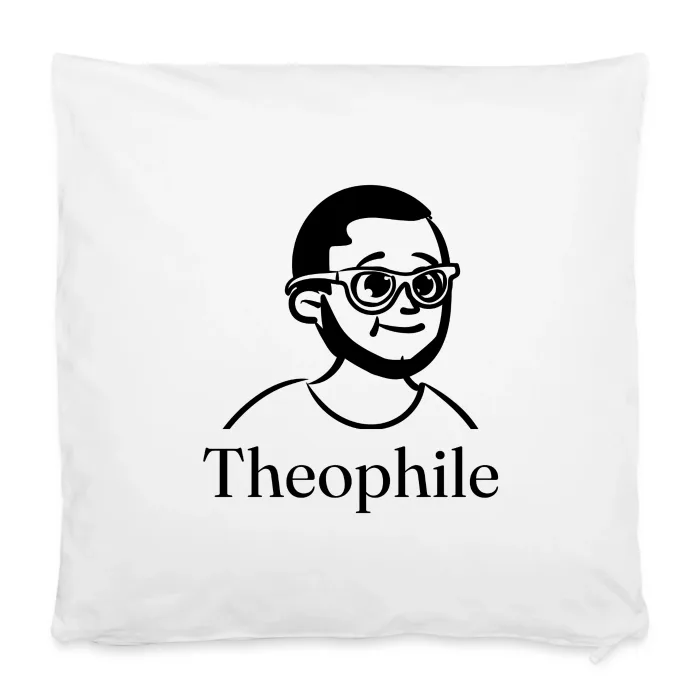 Housse de coussin personnalisée au prénom Theophile