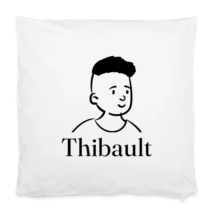Housse de coussin personnalisée au prénom Thibault