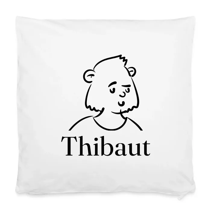 Housse de coussin personnalisée au prénom Thibaut