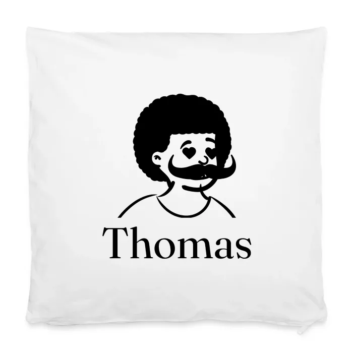 Housse de coussin personnalisée au prénom Thomas