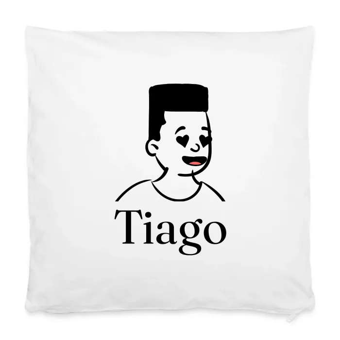 Housse de coussin personnalisée au prénom Tiago