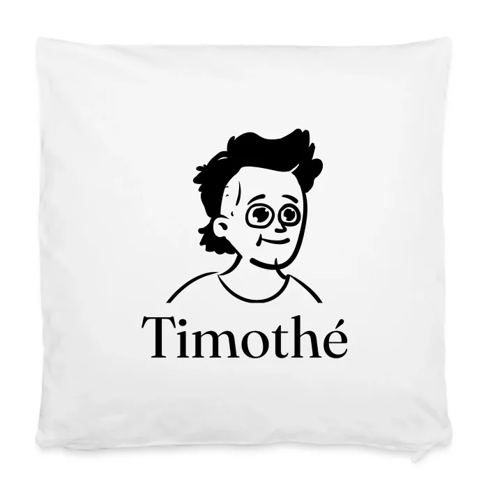 Housse de coussin personnalisée au prénom Timothé