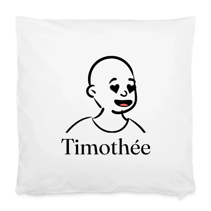 Housse de coussin personnalisée au prénom Timothée