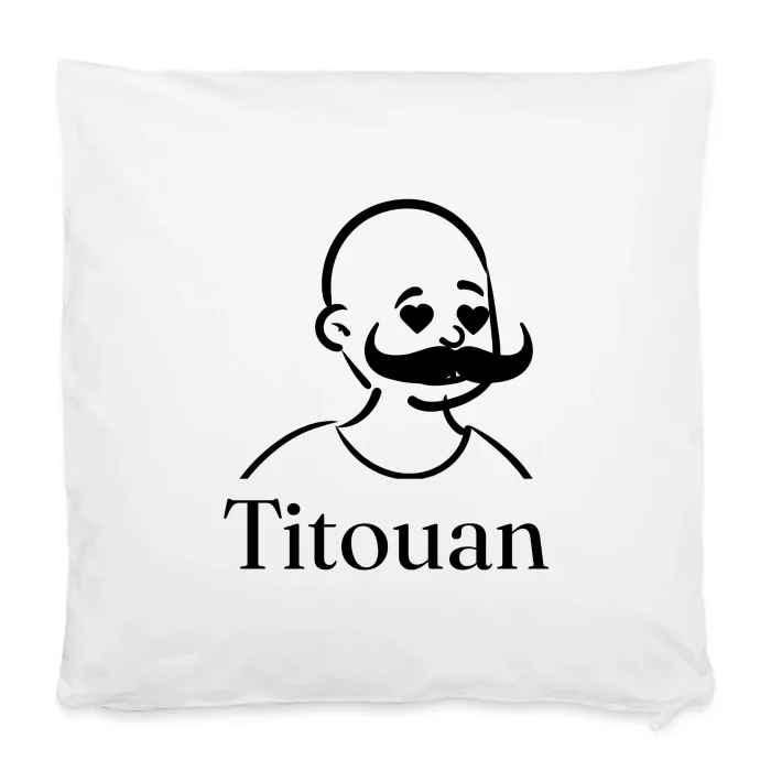 Housse de coussin personnalisée au prénom Titouan