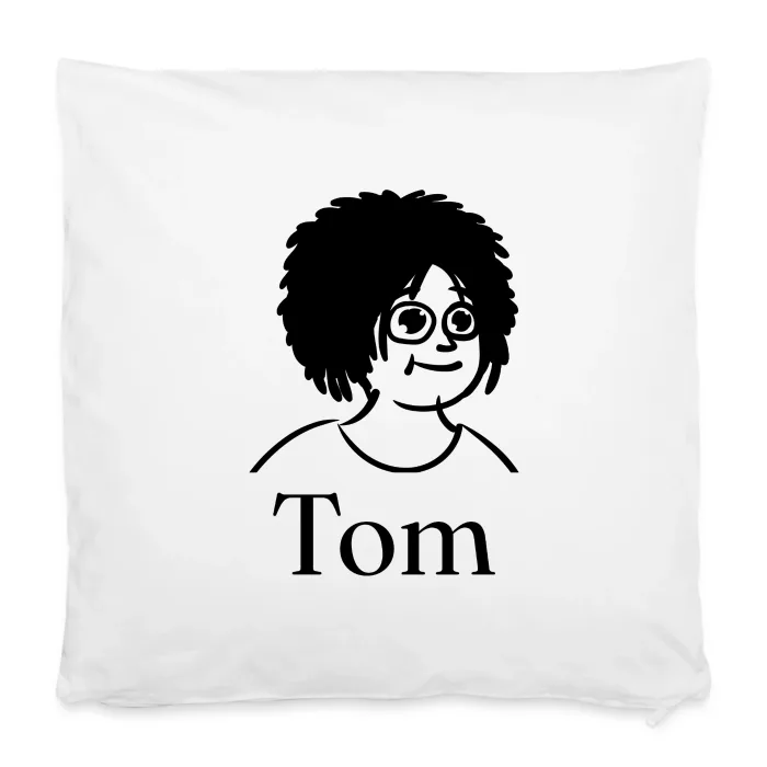 Housse de coussin personnalisée au prénom Tom