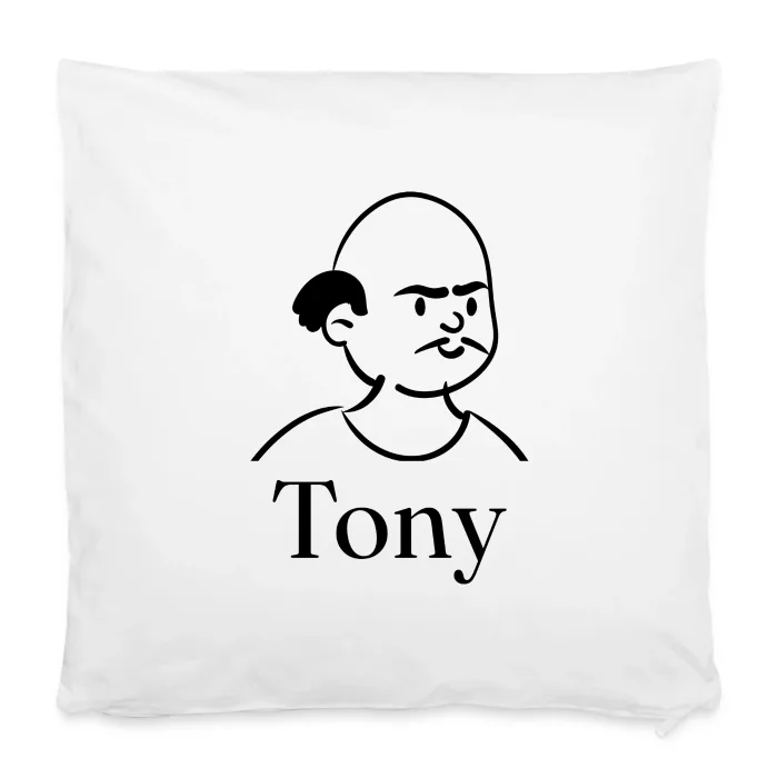 Housse de coussin personnalisée au prénom Tony