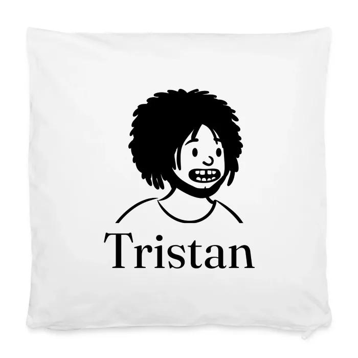 Housse de coussin personnalisée au prénom Tristan