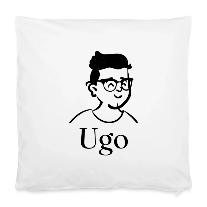Housse de coussin personnalisée au prénom Ugo