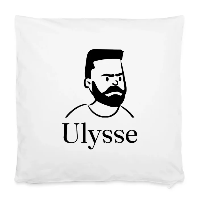 Housse de coussin personnalisée au prénom Ulysse