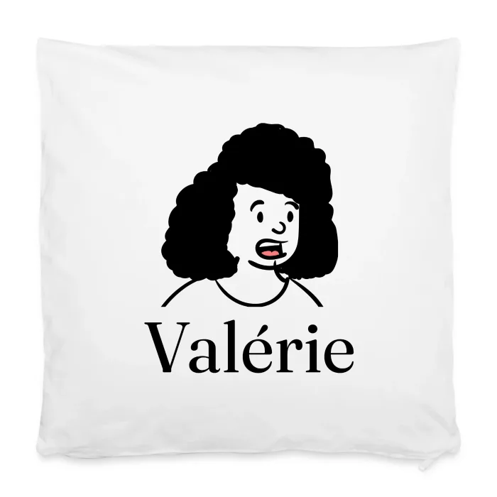 Housse de coussin personnalisée au prénom Valérie