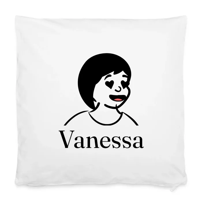 Housse de coussin personnalisée au prénom Vanessa