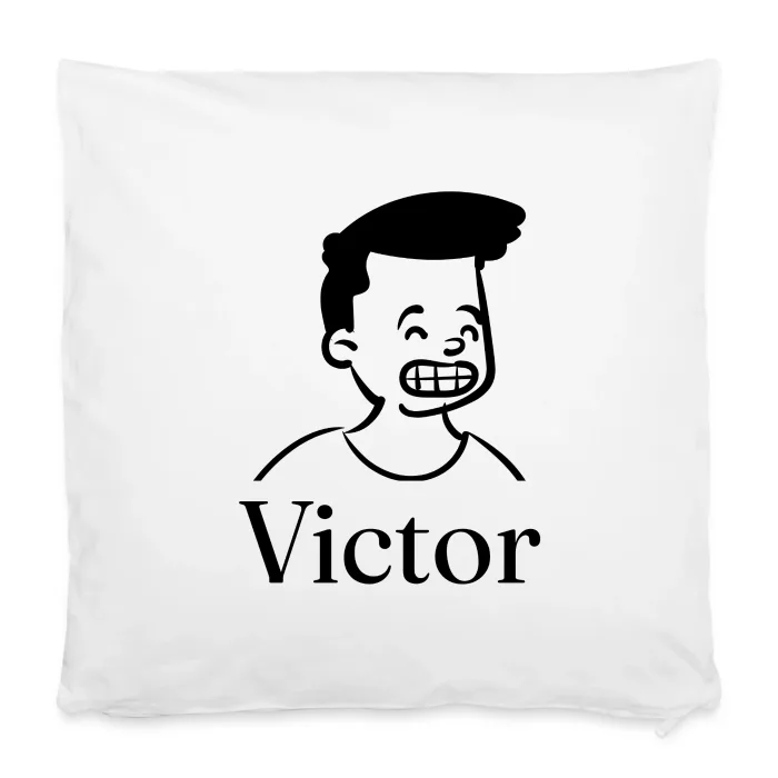 Housse de coussin personnalisée au prénom Victor