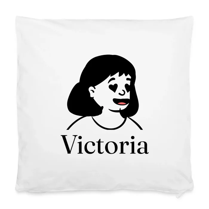 Housse de coussin personnalisée au prénom Victoria