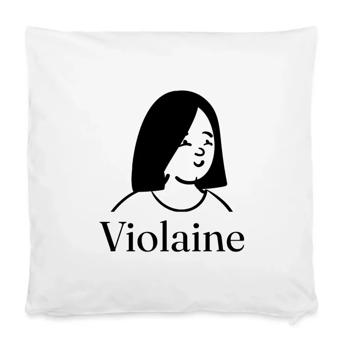 Housse de coussin personnalisée au prénom Violaine