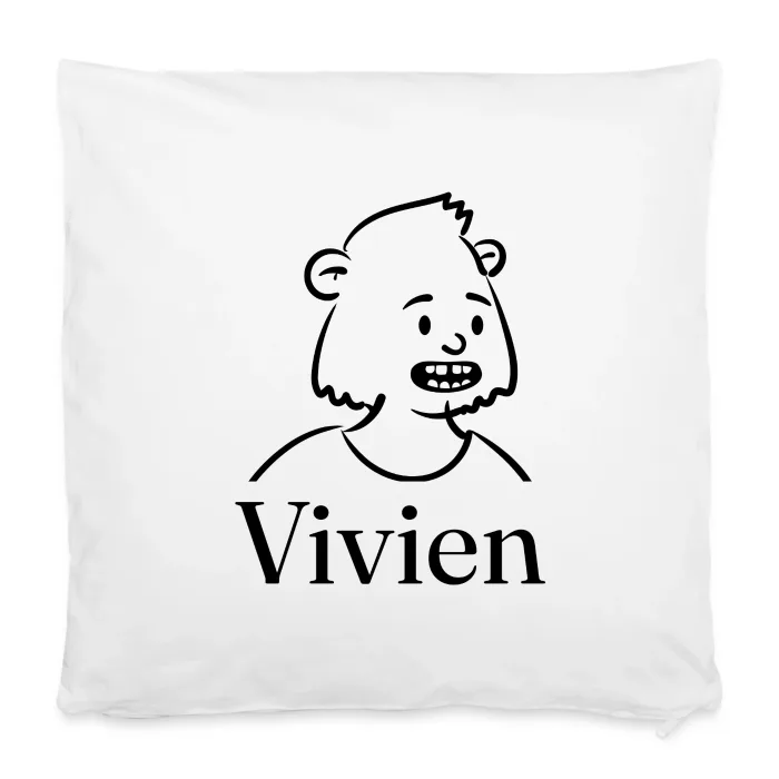 Housse de coussin personnalisée au prénom Vivien