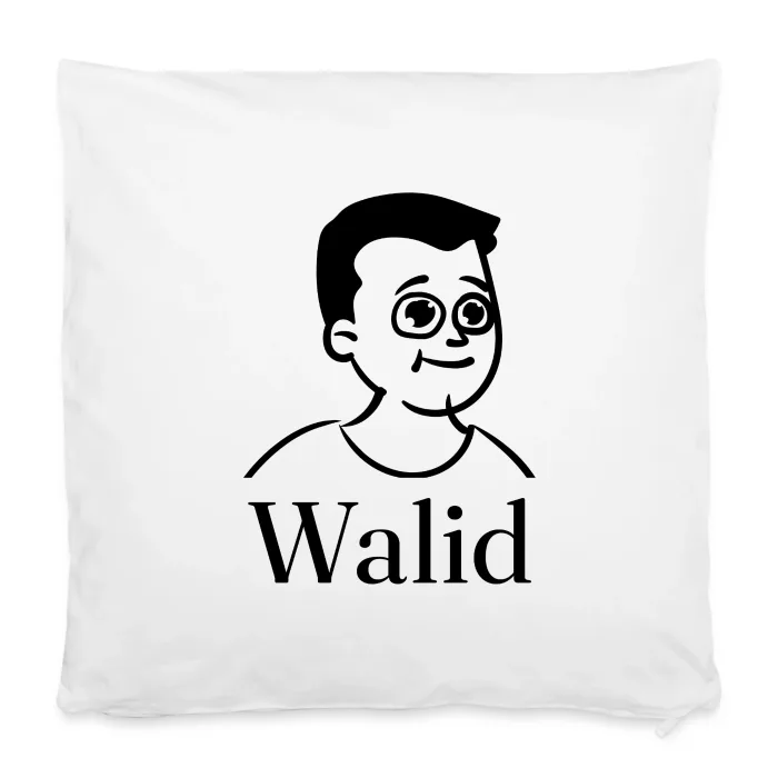 Housse de coussin personnalisée au prénom Walid