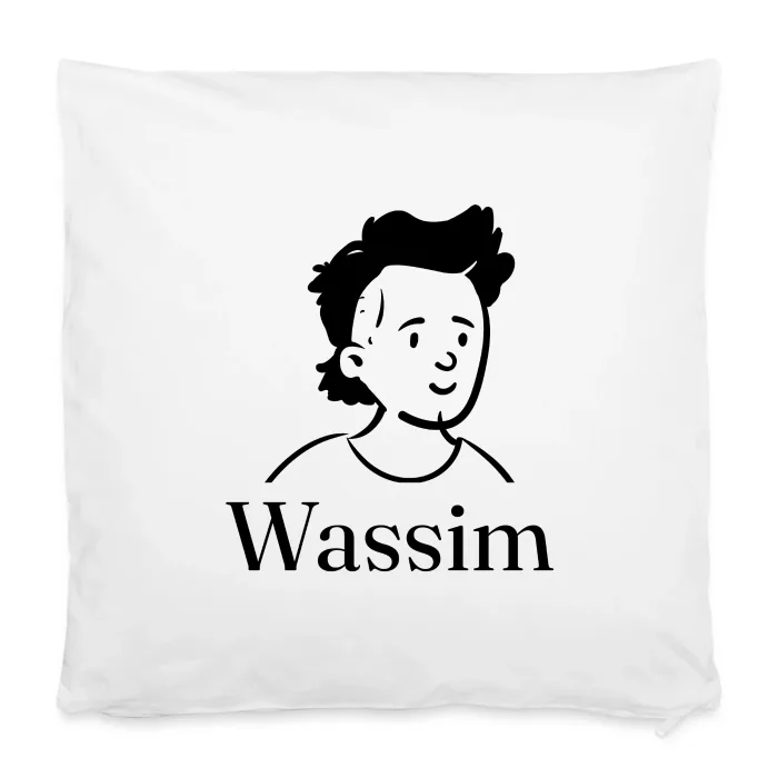 Housse de coussin personnalisée au prénom Wassim