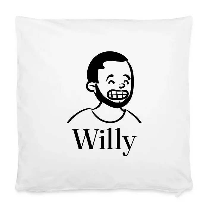 Housse de coussin personnalisée au prénom Willy