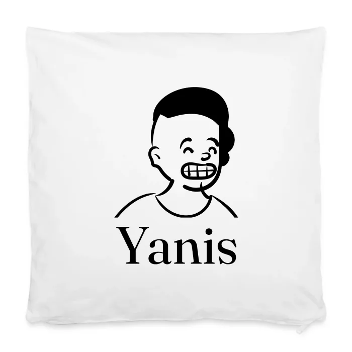 Housse de coussin personnalisée au prénom Yanis