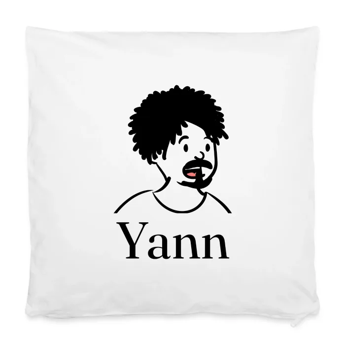 Housse de coussin personnalisée au prénom Yann