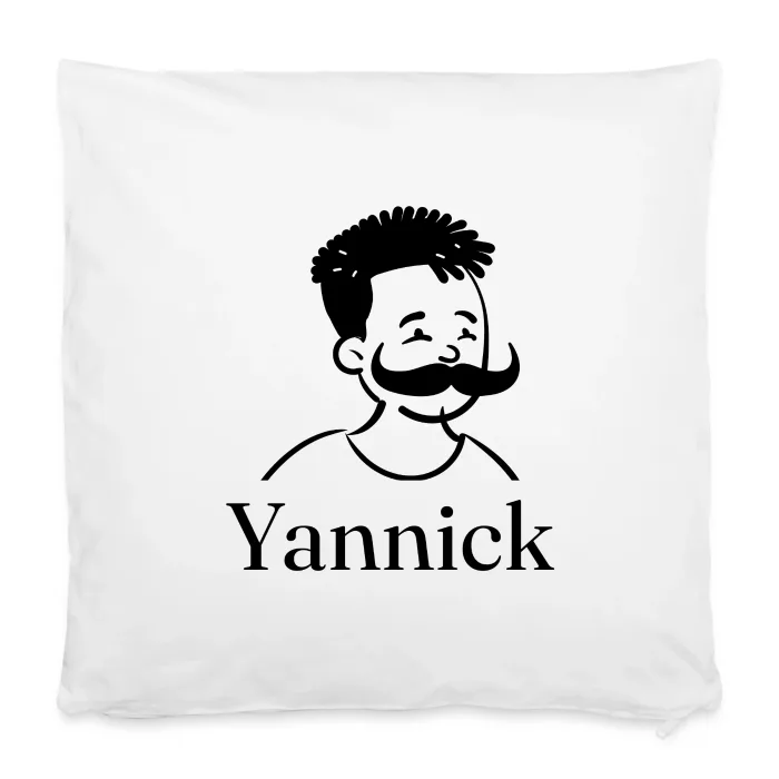 Housse de coussin personnalisée au prénom Yannick