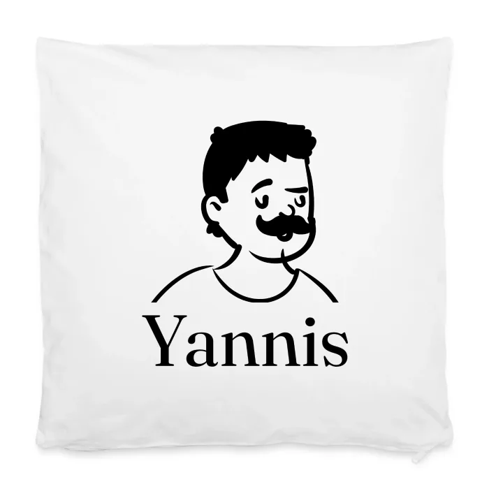 Housse de coussin personnalisée au prénom Yannis