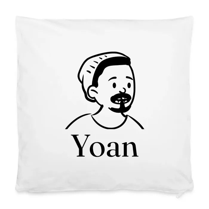 Housse de coussin personnalisée au prénom Yoan