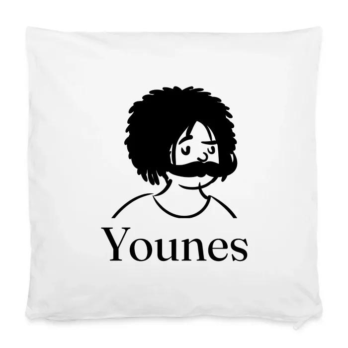 Housse de coussin personnalisée au prénom Younes