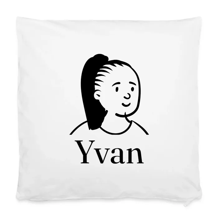 Housse de coussin personnalisée au prénom Yvan
