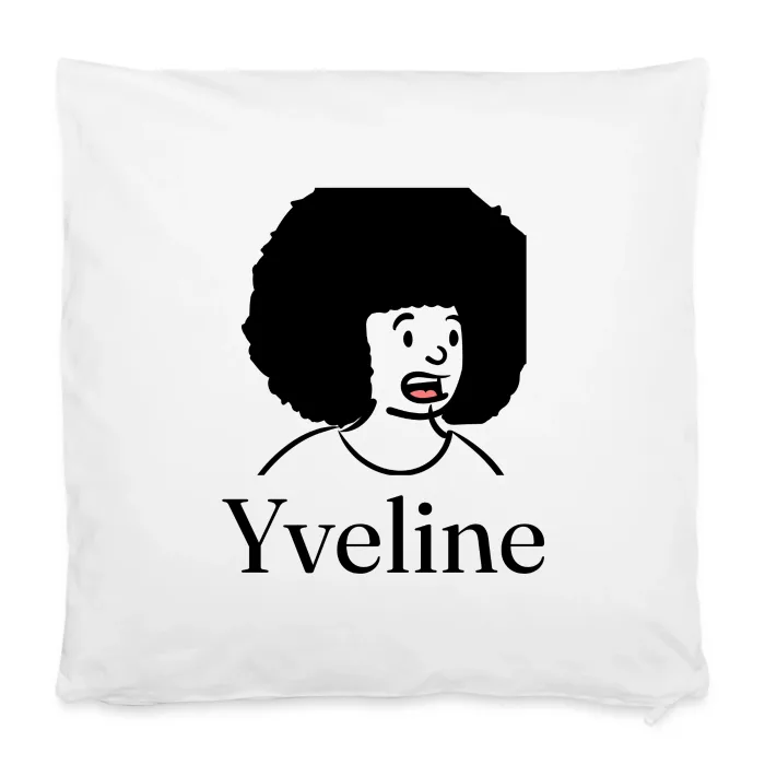 Housse de coussin personnalisée au prénom Yveline