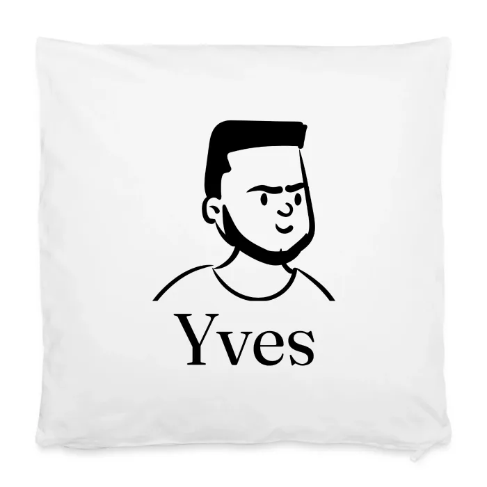 Housse de coussin personnalisée au prénom Yves