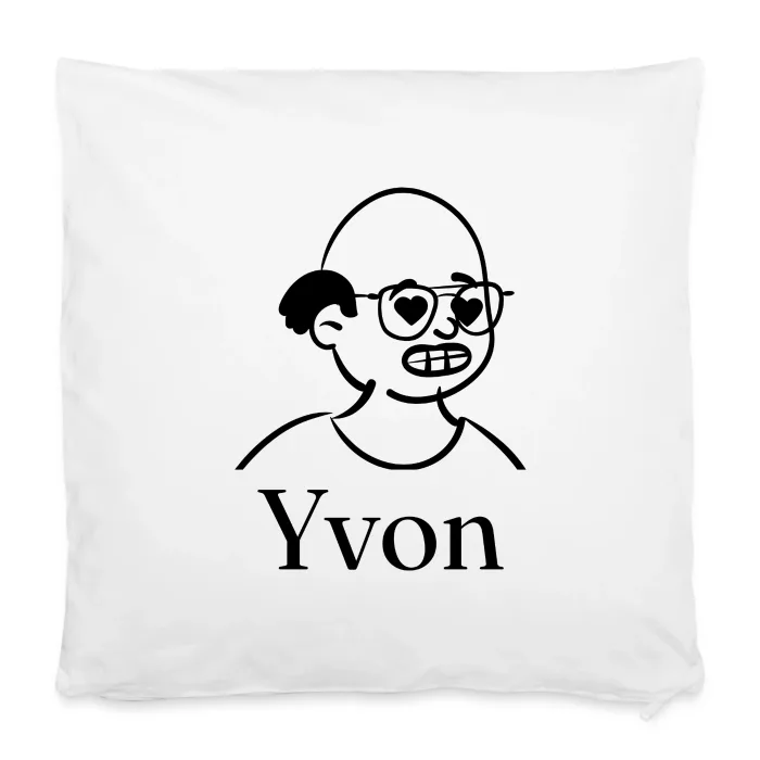 Housse de coussin personnalisée au prénom Yvon