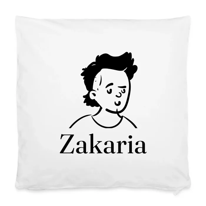 Housse de coussin personnalisée au prénom Zakaria