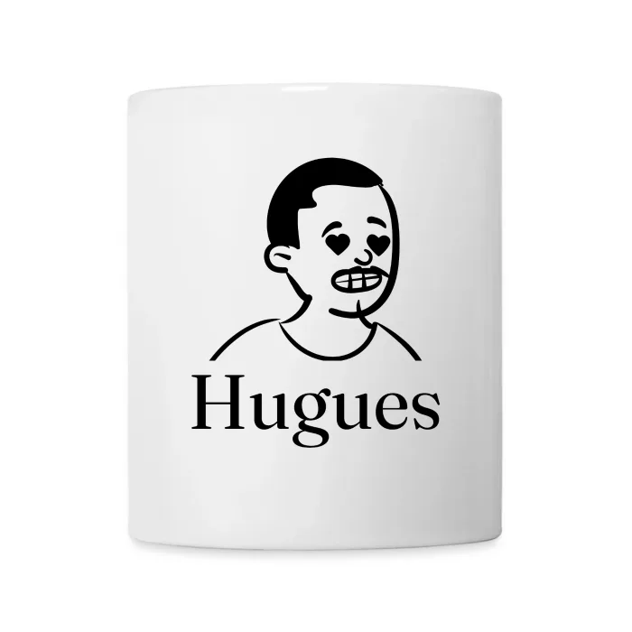 Mug personnalisé au prénom Hugues