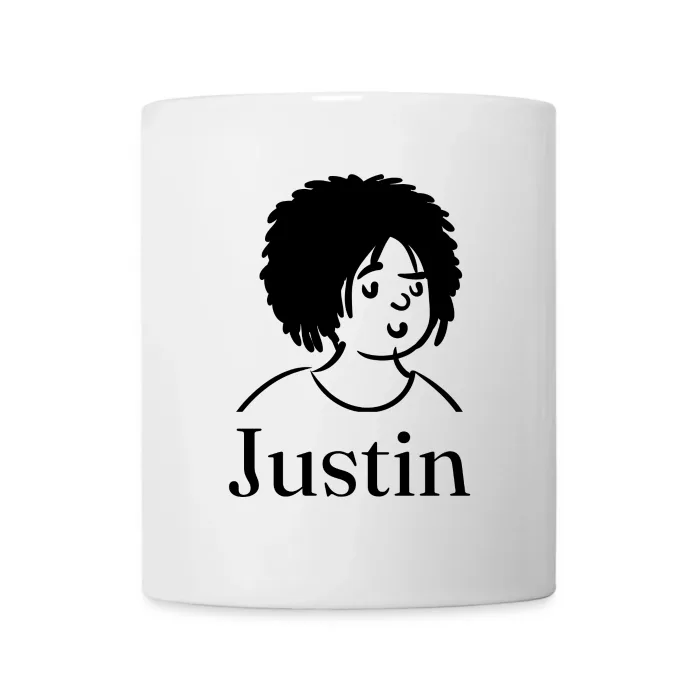 Mug personnalisé au prénom Justin