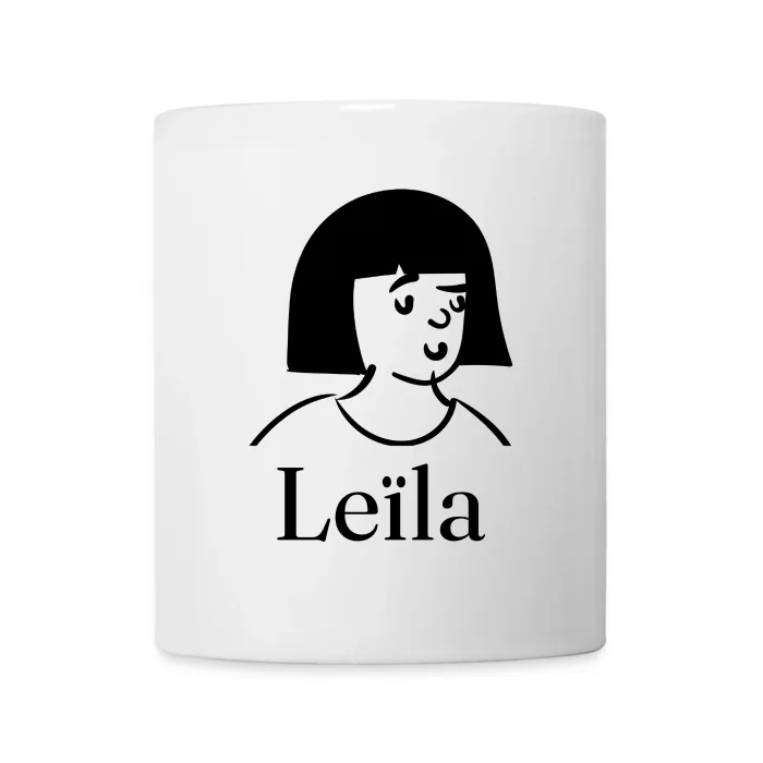 Mug personnalisé au prénom Leïla