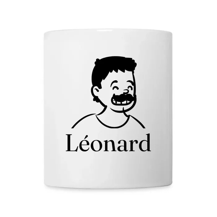 Mug personnalisé au prénom Léonard