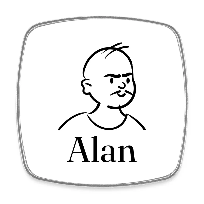 Magnet personnalisé au prénom Alan