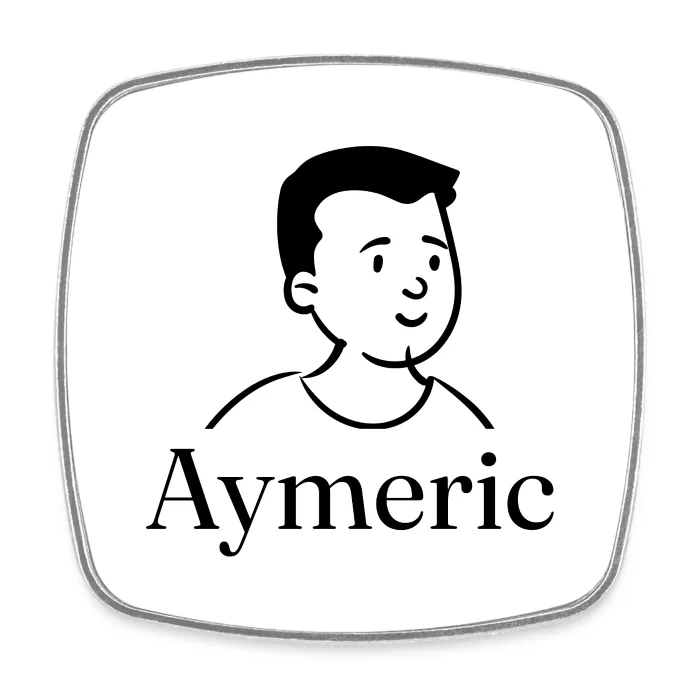Magnet personnalisé au prénom Aymeric
